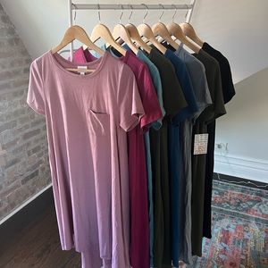 LuLaRoe Carly solid 8 dresses bulk lot size xsmall